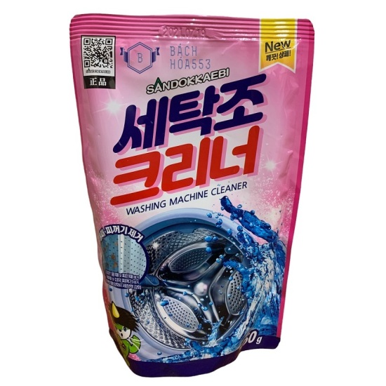 Gói bột tẩy vệ sinh lồng máy giặt sandokkaebi hando 450g hd97 - ảnh sản phẩm 2