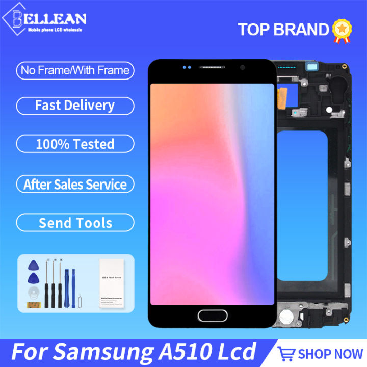 super-amoled-5-2นิ้วสำหรับ-samsung-galaxy-a510-lcd-touch-screen-digitizer-a510f-assembly-a5-2016จอแสดงผลกรอบจัดส่งฟรี