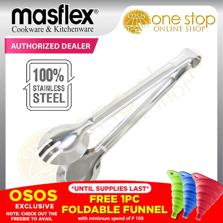 Masflex Original Stainless Steel Serving Tongs CL-1075B *OSOS* | Lazada PH