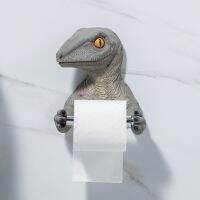 ✤ Resin Cartoon Dinosaur Wash Towel Rack Creative Cute Toilet paper Holder Roll Paper Wall-Mounted Tissue Box Bathroom Accessory