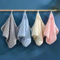 ﹍❁ Cloud grid towelthickened golden turtle velvet bath towel household men and womens soft and absorbent sports towel for bathing