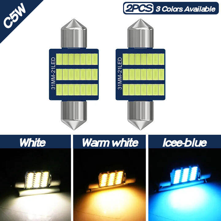 🔆KALADA 2PCS Festoon LED 31MM C5W C10W Car Interior LED Reading Lights