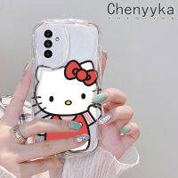 Chenyyka เคสปลอกสำหรับ Samsung กาแลคซี A13 A13 5G A14 A04s ลายการ์ตูนสีสันสดใสลายเฮลโลคิตตี้ขอบโปร่งใสเนื้อครีมเคสมือถือเคสซิลิโคนกันกระแทกเคสนิ่มแบบใสป้องกันเลนส์กล้อง