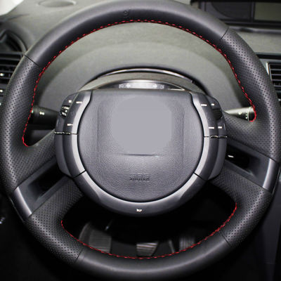 DIY Black Comfortable and Soft Artificial Leather Car Accessories Steering Wheel Cover For Citroen C4 Picasso 2007-2013