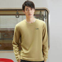 Goldencamel เสื้อกันหนาวขนแกะกลางแจ้งสำหรับผู้ชายและผู้หญิง2021ฤดูใบไม้ร่วงเสื้อกันหนาวเสื้อสวมหัวกำมะหยี่สีทึบบางคู่ Bottoming เสื้อ