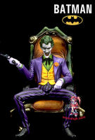 Batman Joker comic on throne โจ๊กเกอร์ แบทแมน 1/8 Figure vinyl model kit ไวนิล โมเดล ฟิกเกอร์