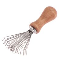 ■♣ 1PCS Wooden Comb Cleaner Handle Embeded Tool Delicate Cleaning Removable Hair Brush Comb Cleaner Tool