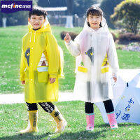 Kids Raincoat EVA การ์ตูนที่ไม่ใช้แล้วทิ้งพร้อมกระเป๋านักเรียน Raincoat ชิ้นเดียวสำหรับเด็กนักเรียนเดินป่ากลางแจ้ง Raincoat