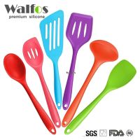 QTCF-Walfos Silicone Kitchen Utensils 6 Piece Cooking Utensil Set Spatula Spoon Ladle Spaghetti Server  Slotted Turner. Cooking Tools