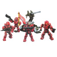 Mega Bloks Construx Minifigure Halo UNSC Fireteam Stingray นักรบสปาร์ตัน Recon Oeceanic Building Kit โมเดลของเล่นสะสม