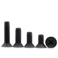 50Pcs M2 M2.5 M3 M4 M5 M6 M8 Black Nylon Flat Head Screw,countersunk Head Cross Bolt Insulated Plastic Machine Screw 4mm~60mm