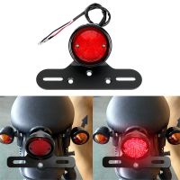 1 Piece LED Motorcycle Taillight DC 12V Cafe Racer Rear Light Red Brake Stop Lamp Chopper Bobber