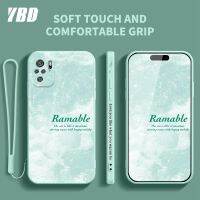 เคสโทรศัพท์สไตล์ภาพวาดสีน้ำมัน YBD สำหรับ Xiaomi Redmi Note 10 4G Note 10S Redmi Note 10 Pro Max วัสดุซิลิโคนบางเป็นพิเศษที่มีลวดลายด้านข้างและสายคล้อง