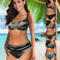 ชุดบิกินี่สำหรับวันหยุดชุดว่ายน้ำฤดูร้อน Tankini ลายเทรนด์ชุดว่ายน้ำสตรี S-5XL