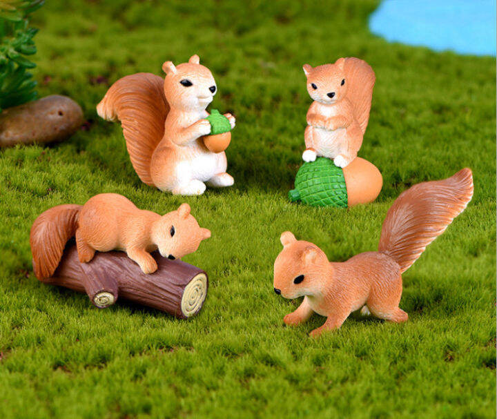 [HCM]Mô hình Sóc nâu trang trí tiểu cảnh sen đá terrarium Lazada.vn