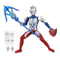 SHF 16Cm Ultraman Zero Befond Galaxy Glitter Tiga หุ่นโมเดลสิ่งของตกแต่งข้อต่อที่เคลื่อนไหวได้ตุ๊กตาของเล่น