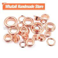 50Pcs Rose Gold Color Hole Metal Eyelets Grommets with Washer For Diy Leathercraft Shoes Bag Tags Belt Cap Clothes Accessories  Pliers