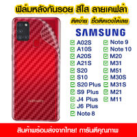 ฟิล์มหลัง samsung ฟิล์มหลัง กันรอย Samsung ลายเคฟล่า สีใส ฟิล์มหลังเครื่อง Samsung A02s/A10s/A20s/A21s/S10/S20/S20Plus/S9plus/j4plus/j6plus/note8/note9/note10/M20/M31/M51/M30S/M31S/M21/M11