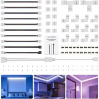 【DT】 hot  4 Pins 10mm Led Strip Connection 5050 RGB LED Strip Light Jumper Wire Connectors Terminal Splice T/L-Shaped Led Connector Kit