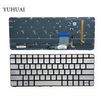 New Laptop keyboard for HP Spectre 13 3000 13 3000ea 13 3000ed 13 3000ee 13 3000er US 743897 001 No Frame Silver With Backlit