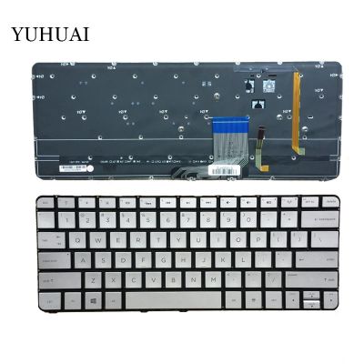 New Laptop keyboard for HP Spectre 13 3000 13 3000ea 13 3000ed 13 3000ee 13 3000er US 743897 001 No Frame Silver With Backlit