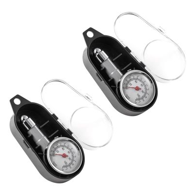 2X Small Tire Pressure Gauge 10-100PSI, Accurate Mechanical Zinc Alloy Air Gage for Motorcycles,Cars,SUV ATV