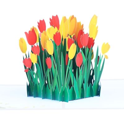 3D for pop Up Greeting Card Tulip Flower Birthday Card for Mothers Valentines Da