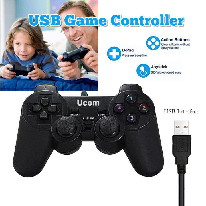 PC vibration handle Wired USB 2.0 Gaming controller Gamepad Joypad Joystick for Computer Laptop