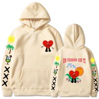 {Qinqin clothing}Bad Bunny UN VERANO SIN TI กราฟิกสองด้านพิมพ์ Hoodie ผู้ชาย39; S ผู้หญิงขนาดใหญ่เสื้อ Unisex Pullover Streetwear เสื้อ