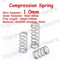 ▫✚✴ 5Pcs 10Pcs Wire Diameter φ1.0mm SUS304 Stainless Steel Cylidrical Coil Compression Spring Rotor Return Compressed Springs