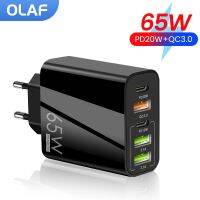 [ใหม่2023] Olaf 65W USB C QC3.0 Fast 5พอร์ต PD USB ประเภท C ตัวชาร์จไฟสำหรับ Iphone 13 12 Xiaomi Samsung S20 Huawei Usb C Power Adapter