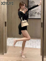 XIYUYI ส้นสูงสไลด์สำหรับสุภาพสตรีซึ่งรองเท้ามี Midsole หัวตัวยึดและยก