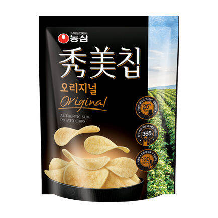 ขนมมันฝรั่งทอดกรอบ-sumi-chips-flavor-brand-nongshim-85-g-ขนมเกาหลี-เลย์เกาหลี