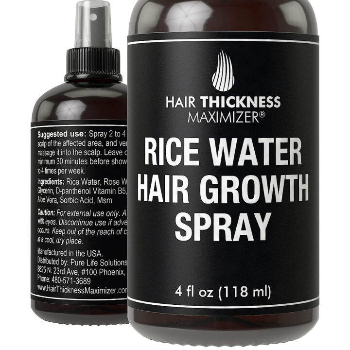 Hair Thickness Maximizer Rice Water For Hair Growth Spray. Vegan Hair