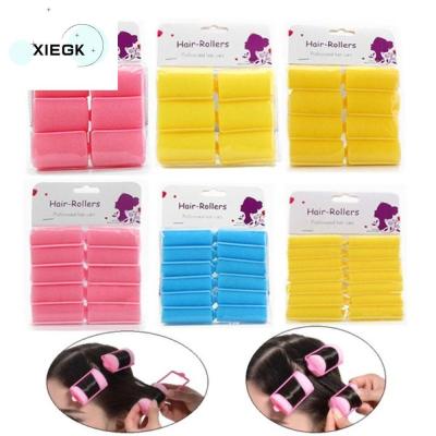 XIEGK 6-14PCS หยิก DIY ช่างตัดผม ร้านทำผม เครื่องมือหยิกบิด ลูกกลิ้งผม เบาะโฟมฟองน้ำ ชุดทำผม ที่ม้วนผม