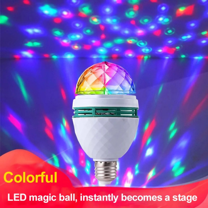Original Disco Led Light Bulb Auto Rotating Stage Magic Ball Bulb E27