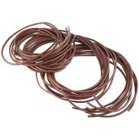 10Pcs 0.5mm Flat Leather Strip Cord Braiding String Dark Brown Espresso Sewing Machine Belt Parts