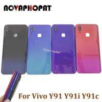 สำหรับ Vivo Y91i Y91c ฝาหลังแบตเตอรี่ประตูด้านหลังเคสแผงด้านหลังพร้อมเลนส์กระจกกล้องและกรอบปุ่มด้านข้าง