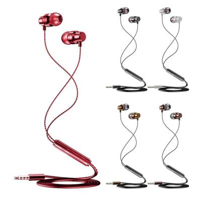 Metal In-Ear Headphones Line Control Earbuds with Microphone Universal Earphones for Computer Laptop and Mobile Phone normal