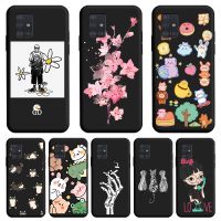 ◊ Soft Black TPU Shell For Samsung Galaxy A50 A51 A52 5G 4G Case Cute Cartoon Personality Shell For Galaxy A51 4G Phone Case Cover