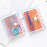 New PVC Laser Transparent ID Cash Card Holder Men Business RFID Blocking Wallet Credit Card Protector Case Pocket Purse Card Holders