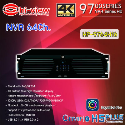 เครื่องบันทึก (NVR) Hi-view รุ่น HP-9764H16 64Ch.