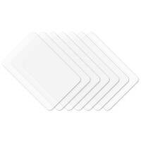 Set of 8 Transparent Place Mats Washable White Dining Table Place Mat Plastic Non-Slip Anti-Fouling Heat Resistant