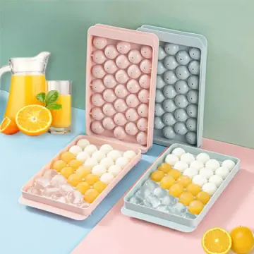 1pc Blue Ice Tray With 33 Grids Ice Cube Molds Including Lids, For Diy Ice  Balls, Iced Drinks, Refrigerator Ice Maker