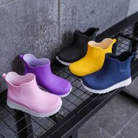 【CW】 Children 39;s Shoe PVC Rain Shoes For Kids Boys Fashion Waterproof Sports Boots For Girls Boys Casual Boots Anti Slip Kids Shoes