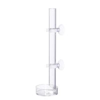 35cm Acrylic Shrimp Feeder Tube Feeding Dish Bowls for Fish Tank Aquarium Shrimp Fish, with 2 Suction Cups