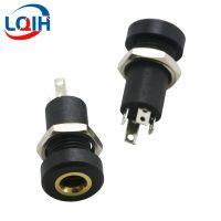 5PCS PJ391 3.5MM Audio Jack Socket 4 Pole Black Stereo Solder Panel Mount Gold With Nuts PJ-391