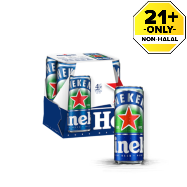 Heineken 0.0 Dealcoholised Beer 4 can pack (4 x 330ml) Lazada