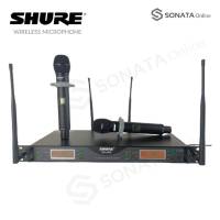 Shure UR-24D คลื่นความถี่ UHF 4 เสา เสียงดีๆเสียงใสๆ สัญญาณไมค์แรงๆ รับส่งสัญญาณได้ไกล คลื่นใหม่ 803-806MHz จูนเปลี่ยนความถี่