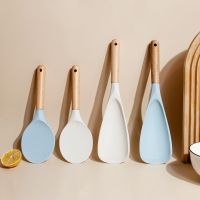 Simple Kitchenware Silicone Rice Spoon Non-stick Spoon Kitchen Rice Spoon Four Colors Cooking Utensils